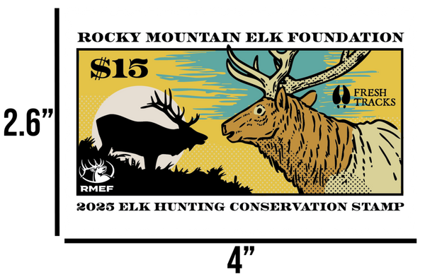 2025 Elk Conservation Stamp   Proceeds donated to RMEF